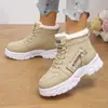Zapatos de algodón transfronterizos europeos y americanos para otoño e invierno, talla grande, deportivos casuales, de felpa, nuevos, botas de nieve, venta al por mayor, talla grande
