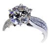 Anillo de Celebridad de Internet Transfronterizo Clásico Más Vendido de Seis Garras 3 Quilates Anillo de Diamantes de Doble Fila Anillo para Mujer Joyería de Lujo Europea y Americana
