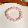 Imitación de Jade Blanco Bodhi Cuentas para Jugar Pulsera de Mano Estudiantes de Primaria Envolvente Cuentas Redondas Suaves Estilo Niñas Rosario de Mano Pulsera de Descompresión