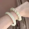 Pulsera de Campana de Mano Redonda Estilo Mismo que el Libro Rojo Pulsera de Pulsera de Barra Redonda Pulsera de Vidrio Pulsera de Hada Fresca y Versátil Pulsera Estilo Chino Nuevo