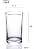 Taza Recta de Vidrio Redonda de Gran Capacidad Engrosada Taza para Jugo Taza para Enjuague Bucal y Cepillado de Dientes de Hotel Taza Recta de Vidrio para Tenis de Mesa