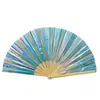 Ventilador de Kung Fu de PVC Adereços Ventilador de Dança do Ventilador Um Pé 33cm Ventilador de Bambu Ventilador Dobrável Atacado Ventilador Grande Barulhento