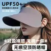 Sombrero de Sol Estilo Jiaoxia para Mujer, Sombrero de Sol de Ala Ancha Ultraligero de Verano con Parte Superior Abierta, Protección UV, Sombrero de Sol Sin Costuras