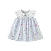Vestido de Verano para Niña con Estampado de Estrella de Mar y Conchas, Vestido de Princesa Dulce y Transpirable sin Mangas, Vestido Fino de Bebé con Cuello