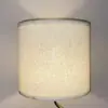 Pantalla de Lámpara de Tela Desmontable de Acero Inoxidable E 1.35kg Lámpara con Pantalla de Algodón Lino Pantalla KD Pantalla de Lámpara de Pie