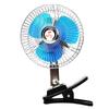 Ventilador Portátil para Carro com Clipe do Fabricante, Adequado para Caminhões e Carros, 12V/24V, Oscilante, Resfriamento, Portátil