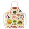 Amazon Delantal sin Mangas Estampado Digital de Dibujos Animados de Hamburguesa, Pizza y Donut Cubre todo Anti-Manchas para Cocina Admite Personalización