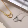 Colar Estilo Coreano Prata de Lei 999 Figura de Oito em Formato de Coração para Mulheres, Corrente para Clavícula em Formato de Coração de Luxo Leve de Nicho, Joias com Sensação de Alto Padrão
