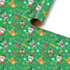 Papel de regalo navideño transfronterizo animal de dibujos animados DIYINS viento alto valor de color papel de regalo una generación de pelo