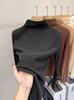 Venda Direta de Fábrica, Blusa Interna de Manga Longa com Gola Média, Elegante e de Alta Qualidade, Blusa Básica Fashion com Gola Alta Curta para Mulheres, Nova