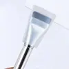 Brocha para base con forma de una palabra, no absorbente, brocha plana para base líquida, brocha para mascarilla facial, herramienta de belleza, diseño portátil