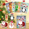 6 Piezas/Set de Pegatinas Populares de Navidad para Disfrazar Niños Juguete Pegatinas de Decoración Festiva de Amazon