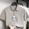Camisa Polo Personalizada de Manga Corta con Logo Imprimible para Hombre, Algodón Puro, Nuevo Estilo de Verano, Casual de Negocios, Camiseta Holgada y Transpirable para Hombre