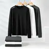Camiseta deportiva casual para hombre de manga larga con estampado, moderna para adolescentes, adecuada para todas las estaciones, cuello redondo, top básico de manga larga