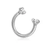 Anillo para la Nariz con Barra en Forma de C de Aleación de Titanio F136 Rosca Interna Piercing Corporal Herradura Barra Clavo para la Nariz Clavo para la Oreja Piercing G23 Titanio