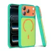 Película para lente dos en uno con colores contrastantes y una funda magnética para teléfono de cobertura total, adecuada para iPhone 18 Pro Max/17/16, proporciona protección