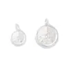 Plata Pura S999 Colgante Redondo Dios de la Riqueza Amarillo Zakiram de Doble Cara Material para Pulsera DIY Accesorios de Plata