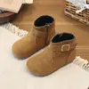 Zapatos Infantiles Estilo Otoño Botas para Niños de Moda Versátiles Estilo Británico Botines Cortos para Niñas Estilo Coreano Zapatos Individuales para Niñas Botas Pequeñas de Cuero de Princesa