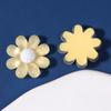Pinza para el pelo de flor de margarita multicapa de color hielo transparente, clip de cuerda para el pelo, hebilla de zapato de pegamento de crema DIY, accesorios de resina al por mayor
