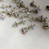 Estilo Étnico Retro Tíbet Lema de Seis Caracteres Dorje Mazo Campana Aleación Bicolor Oro y Plata Pulsera DIY Accesorios de Joyería