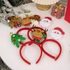 4 piezas de traje navideño colgante con hebilla de cabeza de dibujos animados, horquilla de Papá Noel, aro de cabeza de alce, decoraciones para fiestas navideñas
