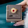 Populares Aretes Ovalados de Diamante con Incrustaciones de Encaje Transfronterizos Collar de Oro de Arena Vietnamita de Moda Joyería de Oro Imitación Duradera que No se Desvanece