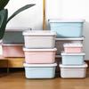 Caixa de armazenamento espessada para uso doméstico, roupas, livros, brinquedos, caixa de armazenamento de plástico, multiespecificações, caixa de armazenamento extra grande, atacado