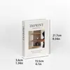 Libros falsos en inglés minimalistas estilo wabi-sabi, decoración del hogar minimalista nórdico, libros de imitación, adornos decorativos suaves para salas de muestra, caja de libros