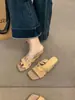 Primer Encuentro Ji Sandalias de Cuña Cuadradas Retro Tipo Mula 2026 Verano Nuevas Simples Estilo Oficina Viaje Romano Altas