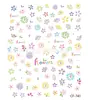 Pegatinas Calcomanías para Uñas Portátiles Panda Mariquita de Siete Estrellas Tortuguita Colección Linda Cuadrícula Completa Linda Pegatinas para Uñas DIY