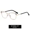 81559 Gafas Originales Anti-Luz Azul para Mujer, Exquisitos Armazones de Alambre Dorado con Brillo, Armazones Metálicos de Exportación en Stock al por Mayor