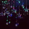 Acampamento ao ar livre pequenas luzes coloridas atmosfera luzes corda luzes estrela luzes decorações aniversário layout cena decoração led natal