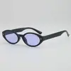 Óculos de Sol Fashion e Versáteis 2025 Nova Cor Doce Retrô Armação Pequena Oval Anti-UV para Tirar Fotos