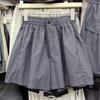 Verão Novo Estilo Cintura Elástica Solto Casual Shorts Cargo para Mulheres, Emagrecimento Petite Fino Esportivo Perna Larga Calças Femininas