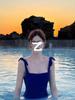 Traje de baño 2024 Nuevo Estilo Shen Mengchen para Mujer, Una Pieza que Cubre el Vientre, Aspecto Adelgazante Traje de Baño para Resort de Aguas Termales [Una Pieza Envío Directo]