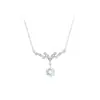 Colar de Pedra da Lua Floco de Neve Feminino Luxo Acessível Nicho High-End Acessórios de Verão Moderno Fresco Zircônia Micro-Cravejada Corrente de Clavícula