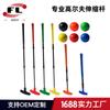 Fuli Sports Golf Tacos Telescópicos de 3 Seções Liga de Alumínio Putter com Cabeça de Bola de Silicone Comprimento Ajustável Prática