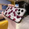 Estación TEMU Gama Alta Color Rojo Vino Cereza Aplicable a Manzana 18promax Funda de Teléfono de Alto Valor 17 Cubierta Protectora Magnética