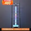 Estante de vino con barra luminosa, estante para copas, soporte para copas de licores, soporte para copas de servicio individual, estante creativo para cócteles luminosos
