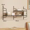 Estante de Pared, Estantería de Pared, Estante Flotante Multicapa sin Taladro, Estante Decorativo de Exhibición de Pared para Sala de Estar