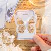 Poesia de Açúcar Streamer Micro Série Material Papel Notas Retro Vazado Caderno Material DIY Base de Decoração 10 Folhas 6 Tipos