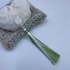 Recuerdos de Xiangfei Tuan Hua Cuentas Hebilla de Seguridad Borla 15cm Oreja Zi Estilo Antiguo Hanfu Cheongsam Solapa de Presión Guirnaldas Accesorios de Ropa