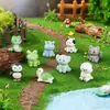 Micro-Paisaje de Musgo Creativo DIY Accesorios de Resina, Figuras de Animales Conejo y Oso, Adornos Decorativos de Resina