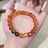 Pulseira de Cinco Vias do Deus da Riqueza para Mulheres Ano Novo do Zodíaco para Atrair Riqueza e Transferir Citrino Sintético Amarelo Cristal de Torre Pulseira Presente de Namorada para Mulheres