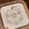 Pulsera de plata de ley S999, plata flash, nácar blanco, trébol de cuatro hojas, sensación fresca, exquisita, pulsera de temperamento para hija
