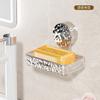Jabonera con ventosa, jabonera, jabonera, estante de almacenamiento de pared, sin agujeros, para baño doméstico, inodoro de doble capa con drenaje