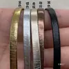 Cordón de Cuero DIY/Ribete Universal de Anime/Tira de Cuero PU Plegada Cuatro Veces/Tira de Presión de Cuero con Cadena Oro Profundo Plata Cuero