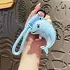 Chaveiro Criativo Fofo de Animal Marinho em Couro Desenho Animado Alta Qualidade Tubarão Baleia Pingente para Bolsa Presente