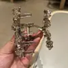 Exquisito Clip de Garra de Cristal de Lujo Ligero Clip de Tiburón Resistente para Mujeres, Colección Vintage Elegante de Accesorios para el Cabello de Cola de Caballo Alta para Mujeres