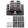 Caja de fusibles de múltiples vías para modificación de coche, 1 entrada 6 salidas con luz indicadora LED, caja de fusibles de 6 vías con terminales de tornillo